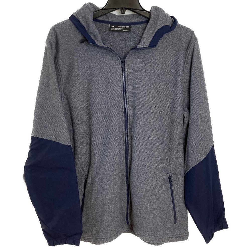 Under Armour Phenom Loose Coldgear Full Zip Hoodie Jacket Midnight Navy Size 2XL
